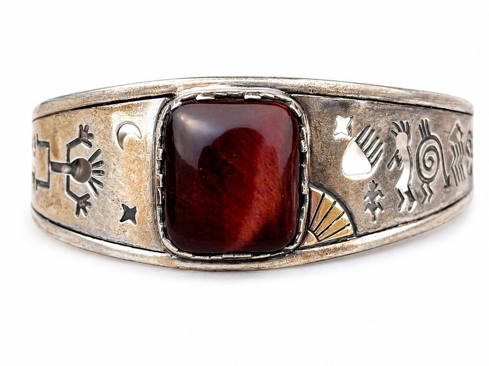Roderick Tenorio RMT Relios Sterling 14K Gold Catseye Storyteller Cuff 30g